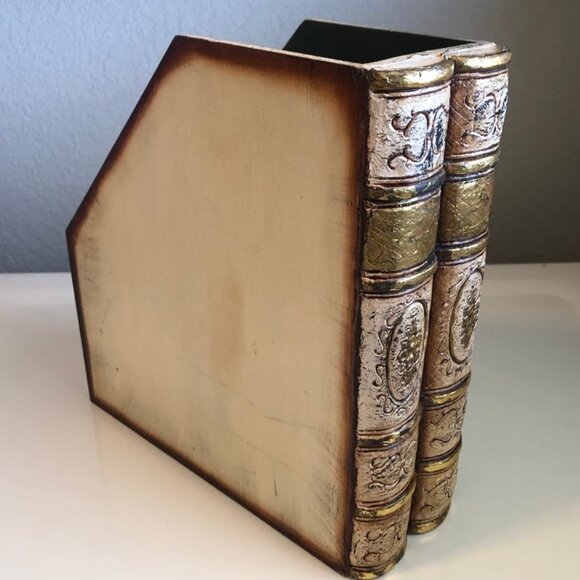 NWT ALEXANDRA'S ACCENTS Decorative Antique Books Desk Files Magazine Holder - Picture 12 of 12
